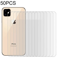 Wewoo Film de verre trempé 50 PCS pour l'iPhone 11 9H 2.5D moitié - arrière de de téléphone portable d'écran transparent