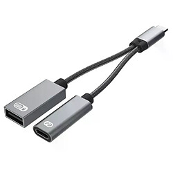 Cfsyls Câble USB Type C 2 en 1 60W PD Charge rapide