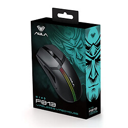 Aula F813 2in1 Souris sans fil 2.4G et filaire 4800dpi avec 7 boutons Noir