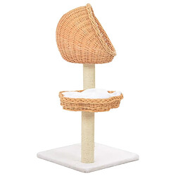 Avis Helloshop26 Arbre à chat griffoir grattoir niche jouet animaux peluché en sisal naturel bois de saule 3702247