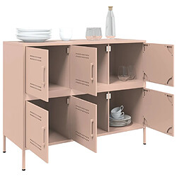 Acheter vidaXL Buffet rose 100,5x39x79 cm acier