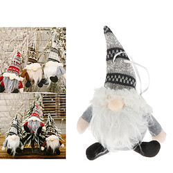 Jouet En Peluche Santa Gnome Fait à La Main Pour Arbre De Noël Décor Suspendu Gris pas cher