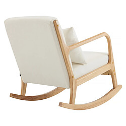 Acheter palozi home Fauteuil à bascule style scandinave bouclette et bois Clinton - Beige