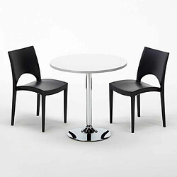 Avis Grand Soleil Table Ronde et 2 Chaises Colorées Set In