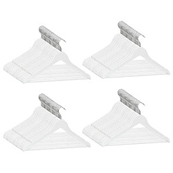 vidaXL Cintres antidérapants 100 pcs Blanc Bois dur