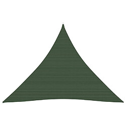 Helloshop26 Voile toile d'ombrage parasol 160 g/m² 4,5 x 4,5 x 4,5 m PEHD vert foncé 02_0009430