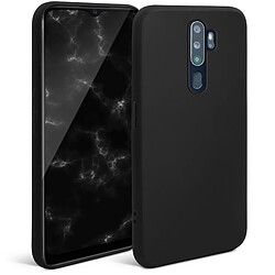 Moozy Minimalist Series Coque en silicone pour Oppo A9 2020, noir – Finition mate fine et souple en TPU