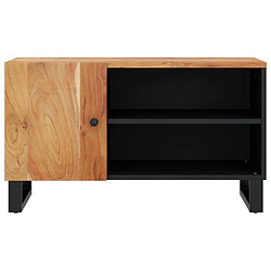 Maison Chic Meuble TV scandinave - Banc TV pour salon 80x33x46 cm bois d'acacia solide et d'ingénierie -MN11670 pas cher