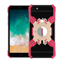 Wewoo Coque Rigide Pour iPhone 6 Plus / 6 Hero Series Housse de protection en métal antichute avec support or rouge