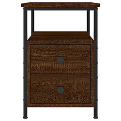 Acheter vidaXL Table de chevet chêne marron 34x35,5x50 cm bois d'ingénierie