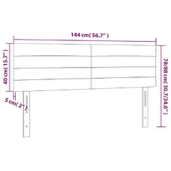 vidaXL Têtes de lit 2 pcs Gris clair 72x5x78/88 cm Tissu pas cher