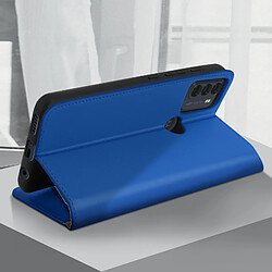 Acheter Avizar Housse Motorola Moto G50 Aspect Grainé Folio Stand Vidéo Bleu