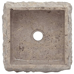 Avis vidaXL Lavabo Gris 30x30x13 cm Marbre