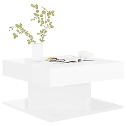 Acheter Maison Chic Table basse pour salon | Table à café Blanc brillant 57x57x30 cm Aggloméré -GKD68632