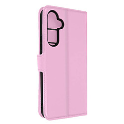 Avizar Etui Folio pour Galaxy A54 5G Support Vidéo Portefeuille Simili Cuir Litchi Rose