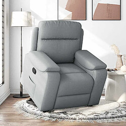 vidaXL Fauteuil inclinable Gris clair Tissu