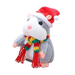 Universal Cartoon Hamster Santa Talking Electric Animal Spelt Doll Enfant Plush Toy Spelt Sound Record Hamster