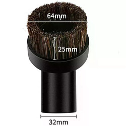 Kit de remplacement universel de brosse à poussière 32mm (accessoires d'aspirateur 1 1/4 pouces) et 35mm (1 3/8 pouces) 7 pièces