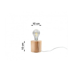 Acheter Luminaire Center Lampe de table Salgado Bois Bois naturel 1 ampoule 10cm