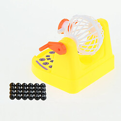 Acheter Mini Bingo Cage et Balles Set Machine de Jeu de Loterie Interactive Jouet Jaune