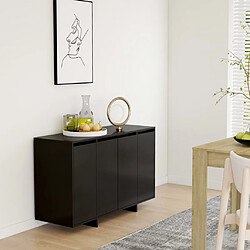 vidaXL Buffet noir 120x41x75 cm bois d'ingénierie