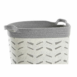 Acheter Set de basket DKD Home Decor Gris Coton (3 Pièces) (35 x 35 x 40 cm)