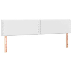 Acheter Maison Chic Tête de lit scandinave à LED,meuble de chambre Blanc 200x5x78/88 cm Similicuir -MN65746