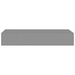 Acheter vidaXL Étagères à tiroirs murales 2 pcs gris 60x23,5x10 cm MDF