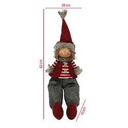 Avis Mobili Rebecca Elf Nordique Gnome De Noël En Tissu Gris Rouge Décoration De Noël