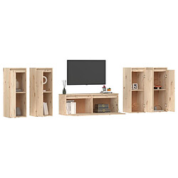 Avis vidaXL Meubles TV 5 pcs Bois massif de pin