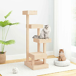 Arbre à chat,niche pour chat 45,5x49x103 cm Bois de pin massif -MN72944