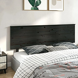 Acheter Maison Chic Tête de lit scandinave,Meuble de chambre Noir 204x6x82,5 cm Bois massif de pin -MN99577