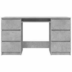 Acheter Maison Chic Bureau,Table de travail pour chambre Gris béton 140x50x77 cm Aggloméré -GKD43271