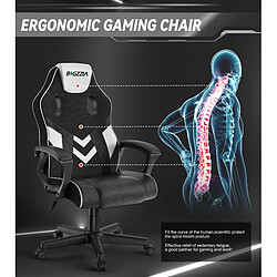 Acheter Chaise Gaming - Chaise de jeu, chaises de jeu vidéo Rattantree, chaises d'ordinateur, chaise ergonomique à hauteur réglable, chaise de course, chaise en cuir, chaise de jeu PC, blanc