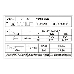 Acheter Varanmotors CUT40 Découpeur Plasma 40A portatif CUT-40 Inverter IGBT + manomètre et écran digital