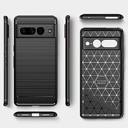 Htdmobiles Coque pour Google Pixel 7 Pro 5G - housse etui silicone gel carbone + film ecran - NOIR