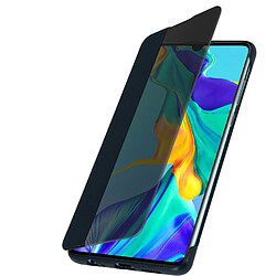 Avizar Housse Huawei P30 Étui Grande Fenêtre Translucide Coque Rigide bleu nuit