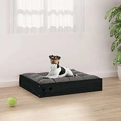 vidaXL Lit pour chien Noir 51,5x44x9 cm Bois de pin solide