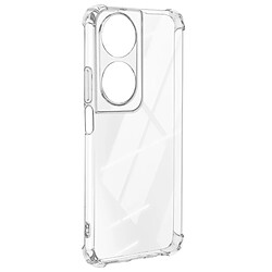 Avizar Coque pour Honor 90 Smart Silicone Coins Bumper Antichocs Transparent