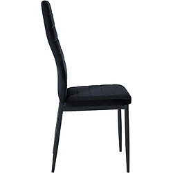 Avis Decoshop26 Lot de 4 chaises de salle à manger design simple en tissu velours avec couture noir cadre en métal noir CDS10405