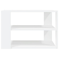 Avis vidaXL Table basse blanc 59,5x59,5x40 cm bois d'ingénierie