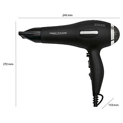 Sèche-Cheveux professionnel ionique 2 vitesses 3 temp Motor AC, 2200, Noir, Proficare, HT 3017 pas cher