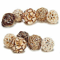 Avis Gift Decor Boule Décorative Naturel Blanc Marron Noir (24 Unités)