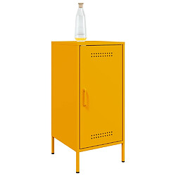 Avis vidaXL Buffet jaune moutarde 36x39x79 cm acier