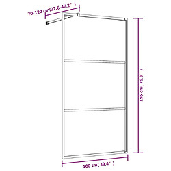 Maison Chic Paroi de douche | Écran de douche | Cloison de douche avec verre ESG transparent rouge 100x195 cm -GKD69341 pas cher