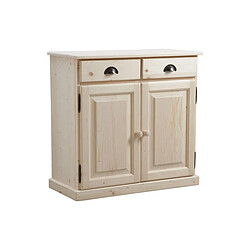 Aubry Gaspard Buffet en bois brut 2 portes 2 tiroirs.