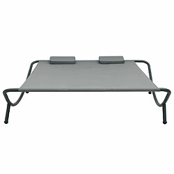 Maison Chic Chaise longue d'extérieur| Bain de soleil Relax | Transat Tissu Anthracite -GKD53328