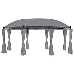 vidaXL Tonnelle avec rideaux 520x349x255 cm Anthracite