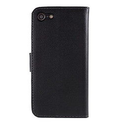 Etui en cuir véritable avec support noir pour votre Apple iPhone 8/7