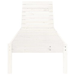 Avis Maison Chic Chaise longue - Transat - Bain de Soleil blanc 199,5x60x74 cm bois massif de pin